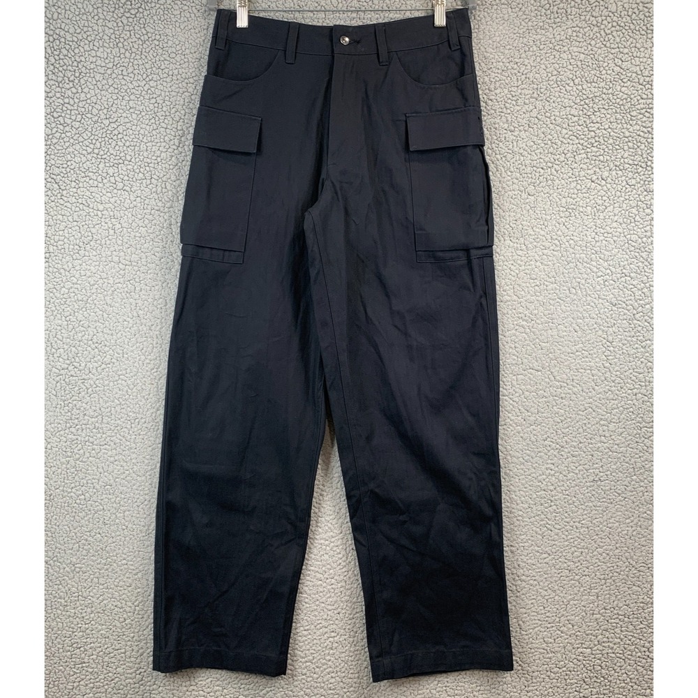 Nike Retro Blue Tag Cargo Pocket Heavy Fleece Sweatpants Joggers Mens L 30 Black
